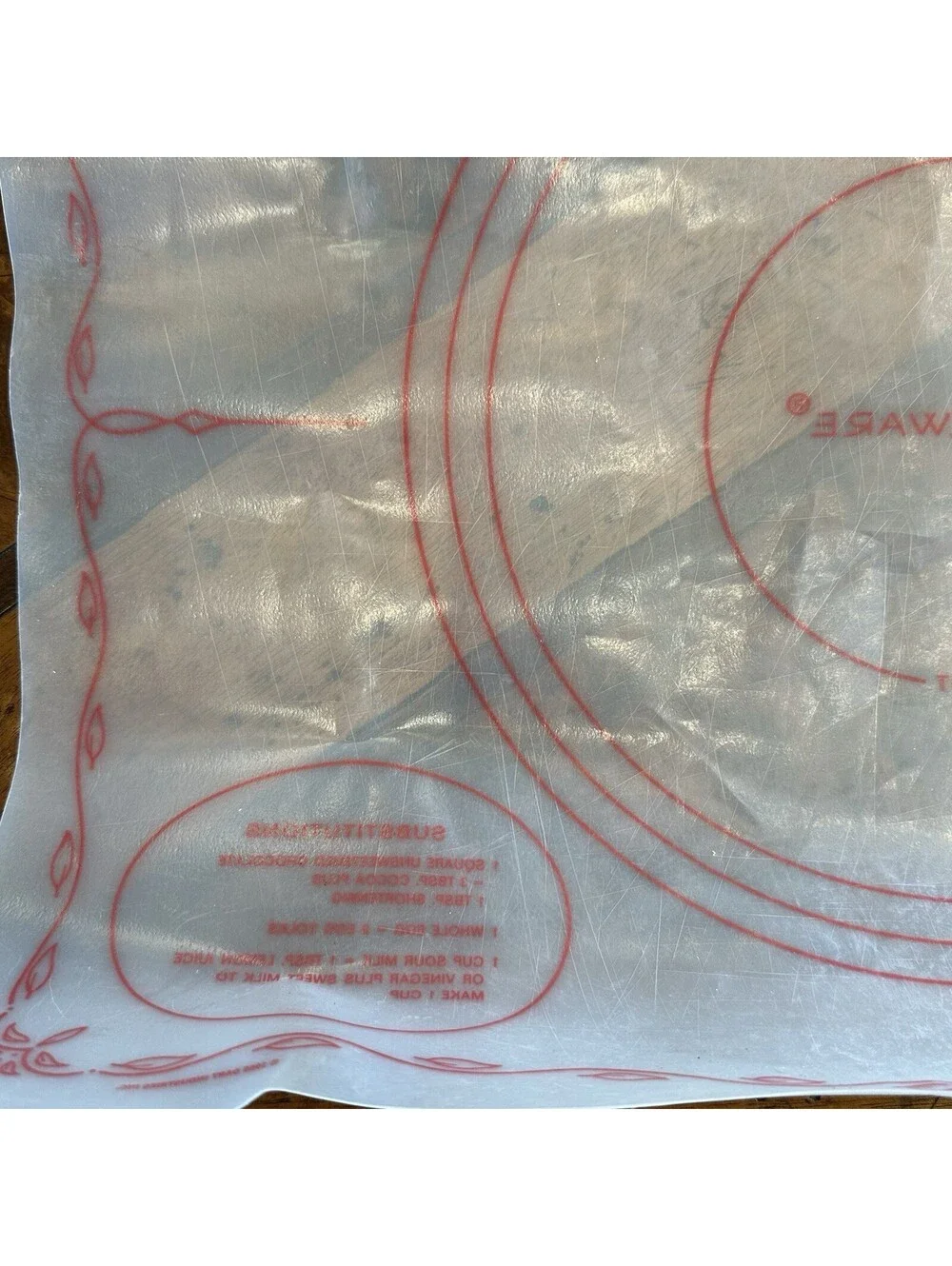 Vintage Tupperware Pastry Mat 1965 Rolling Mat Baking Guide Conversions